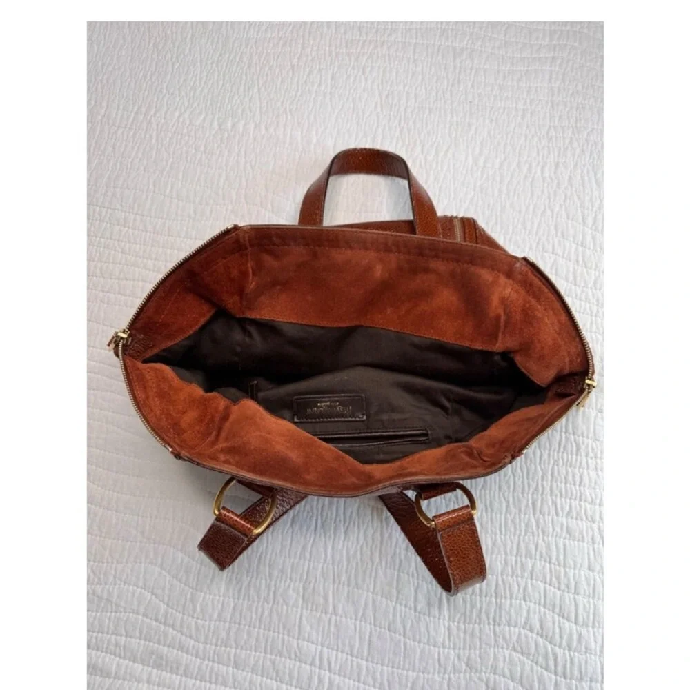 Yves Saint Laurent Downtown bag in brown patent leather - Picture 9 of 14